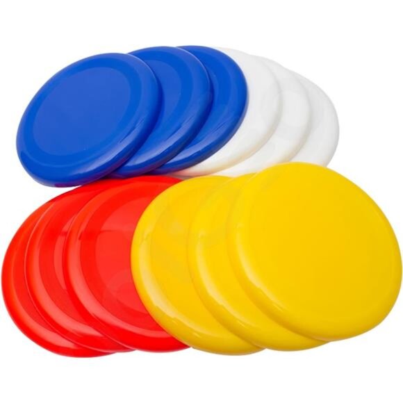 High-Flying Excitement: 12 Pack, 10 Inch Assorted Color Flying Discs (Blue,Red) - Picture 1 of 4